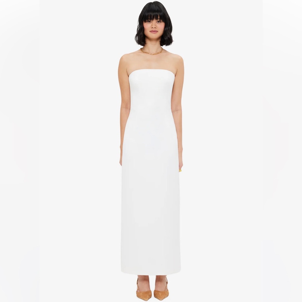 Leo Lin Rayna Strapless Dress in Snow